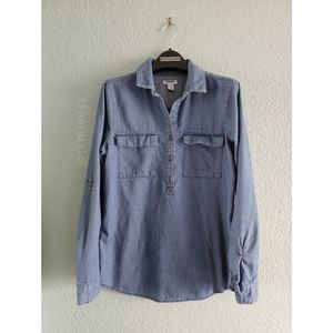 Old Navy | Chambray Style Popover Top